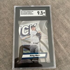 2024 Topps Stadium Club - Triumvirates Nickname Mickey Mantle #TVN-10 grade 9.5.